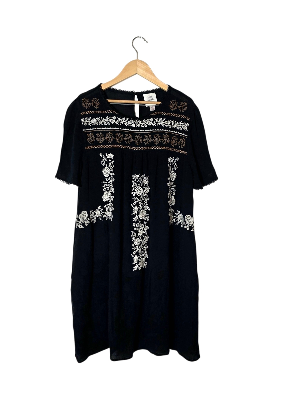 Knox‎ Rose Embroidered Wildrose Dress XS Boho Beach Hippie Vacation Resortwear